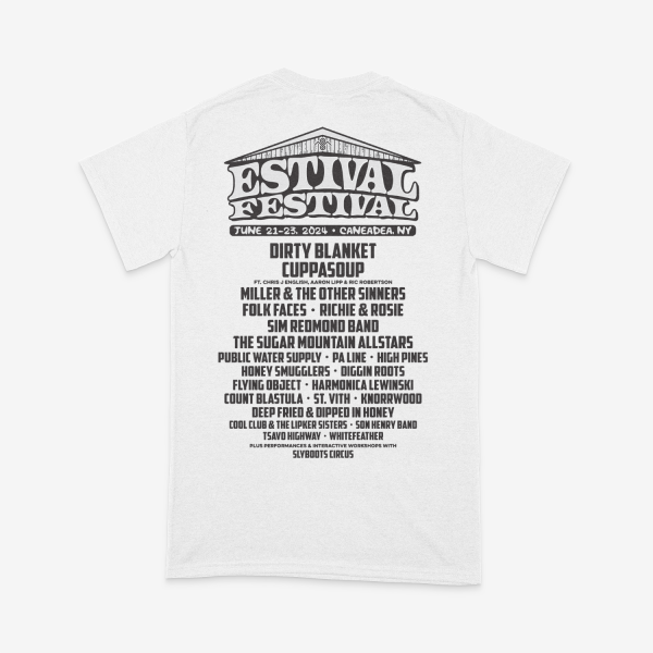 Estival Festival 2024 White T-shirt Back